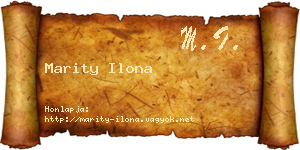 Marity Ilona névjegykártya